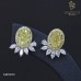 ต่างหูเพชรรูปไข่ 3.02 กะรัต Yellow Fancy ใบเซอร์ GIA ER02067