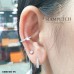 ต่างหูเพชรแฟชั่น เอียร์คัพ (Ear cuff) น้ำ100 ER02481