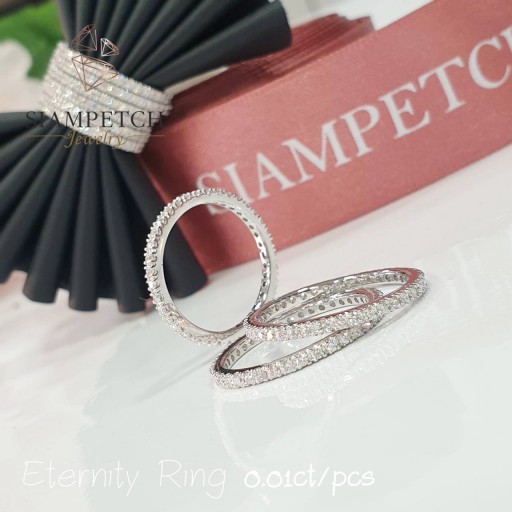 แหวนเพชรรอบ (Eternity Ring) น้ำ100 ER05398