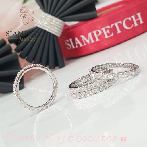 แหวนเพชรรอบ (Eternity Ring) น้ำ100 ER05415