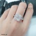 แหวนเพชรใบเซอร์ GIA Asscher cut 5.04 กะรัต น้ำ98 วางบนตัวเรือนทองคำขาว ดีไซน์สวย หรูหรา ฝังเพชรน้ำดี RI05436