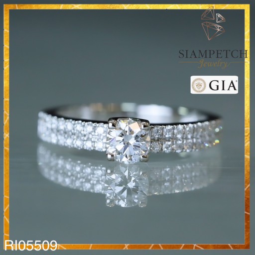 แหวนหมั้นเพชร GIA 0.40 กะรัต น้ำ98 Triple Excellent RI05509