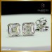 ต่างหูเพชร Asscher cut ข้างละ 1.01+1.08 กะรัต สี 93 รับรองสถาบัน GIA ER03011