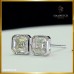 ต่างหูเพชร Asscher cut ข้างละ 1.01+1.08 กะรัต สี 93 รับรองสถาบัน GIA ER03011