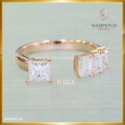 แหวนเพชรแท้ Fancy Shape  รับรองสถาบัน GIA RI06093