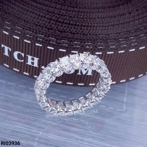 แหวน Eternity Ring เพชรรูปไข่ น้ำ98 RI03936